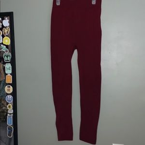 maroon leggings